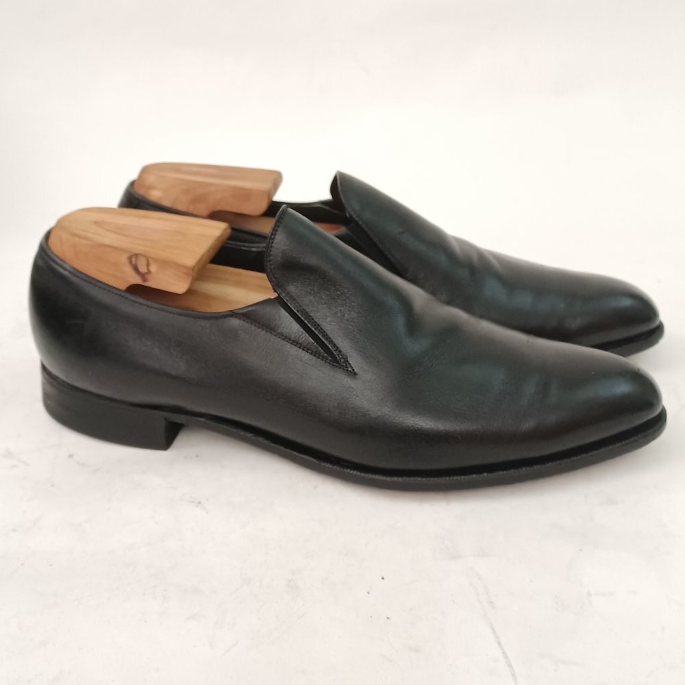 🖤 Vintage FREEMAN Bootmaker Guild Black Leather Slip on Loafers Size 7.5 D 🖤 - Picture 5 of 12